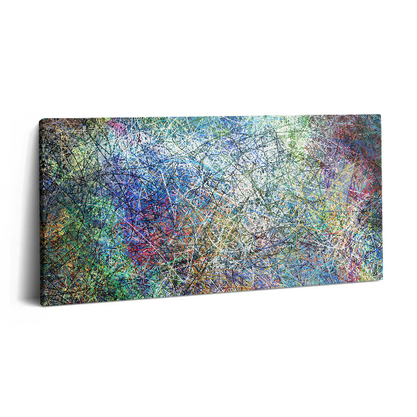 Obraz canvas 140x70 cm Expresivní abstrakce barevných linií