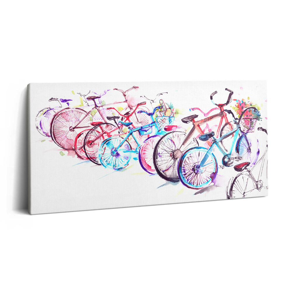 Obraz na plátně 140x70 Barevná městská kola