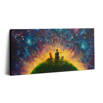 Obraz canvas 140x70 cm Abstraktní ilustrace Malého prince