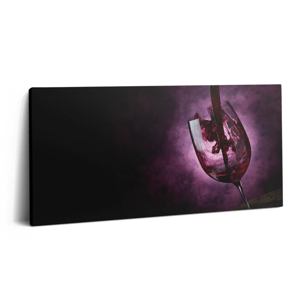 Obraz z fotografie na plátně 140x70 cm Sklenice vína