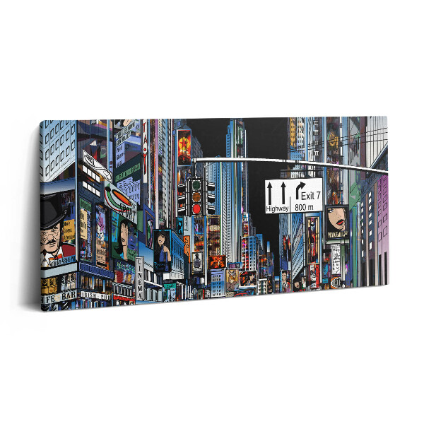 Obraz canvas 140x70 cm New York v noci