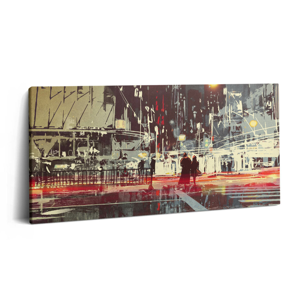 Obraz z fotografie na plátně 140x70 cm Noční scéna města