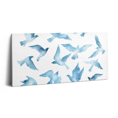 Obraz z fotografie na plátně 140x70 cm Ptáci létající ve vzduchu