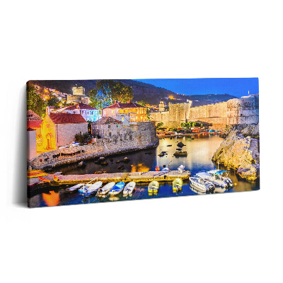 Obraz canvas 140x70 cm Starý městský záliv v noci