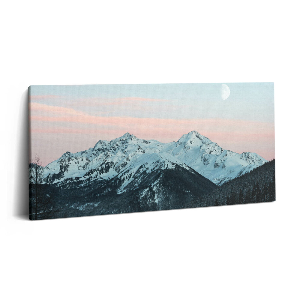 Obraz canvas 140x70 cm Horské pásmo v zimě