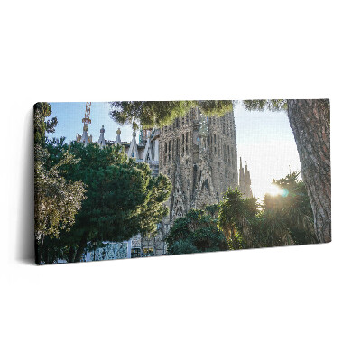Obraz z fotografie na plátně 140x70 cm Park Sagrada Familia v Barceloně