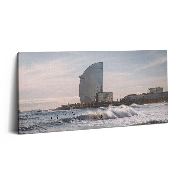 Obraz canvas 140x70 cm Surfař z Barcelony