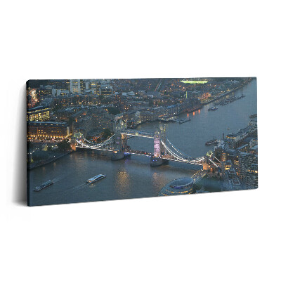Obraz z fotografie na plátně 140x70 cm Tower Bridge v Londýně v noci