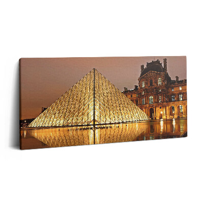 Obraz z fotografie na plátně 140x70 cm Muzeum Louvre v Paříži