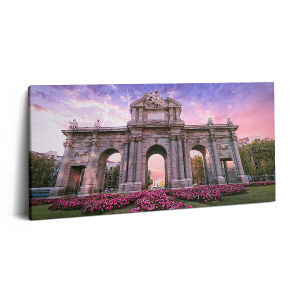Obraz z fotografie na plátně 140x70 cm Dveře Alcala Madrid, Španělsko
