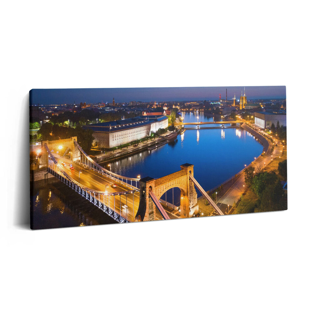 Obraz na plátně 140x70 Vratislav v noci