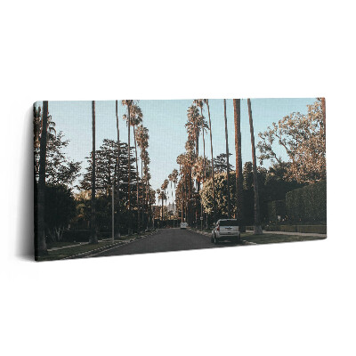 Obraz canvas 140x70 cm Vozidlo na silnici mezi stromy