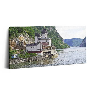 Obraz z fotografie na plátně 140x70 cm Kostel u vody