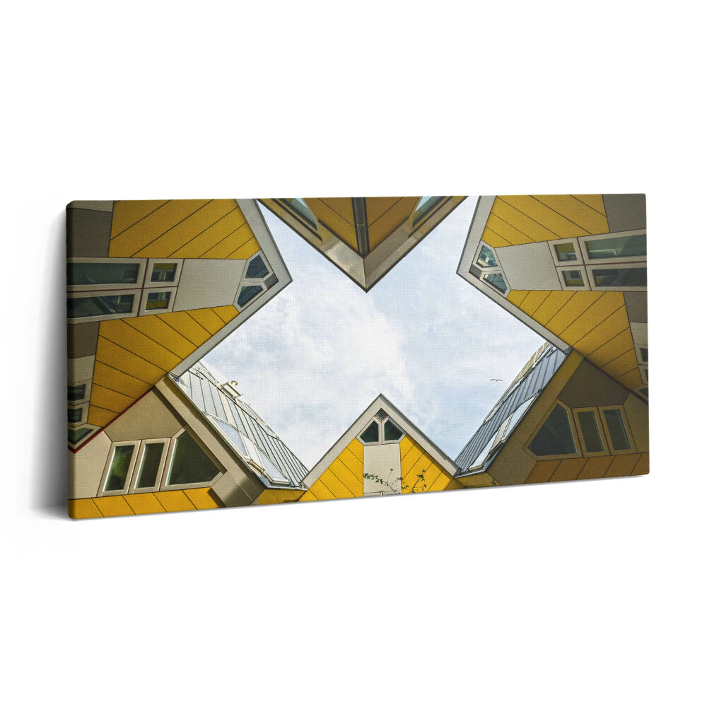 Obraz na plátně 140x70 Domy v Rotterdamu