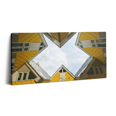 Obraz na plátně 140x70 Domy v Rotterdamu