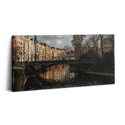 Obraz z fotografie na plátně 140x70 cm Panorama Prahy