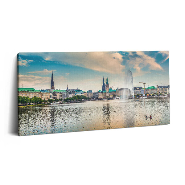 Obraz z fotografie na plátně 140x70 cm Binnenalster v Hamburku
