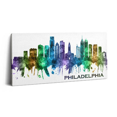 Obraz na plátně 140x70 Barevná ilustrace Filadelfie