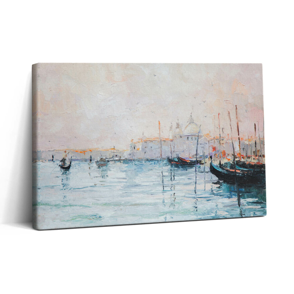 Obraz na plátně 30x20 Benátské gondoly olejomalba
