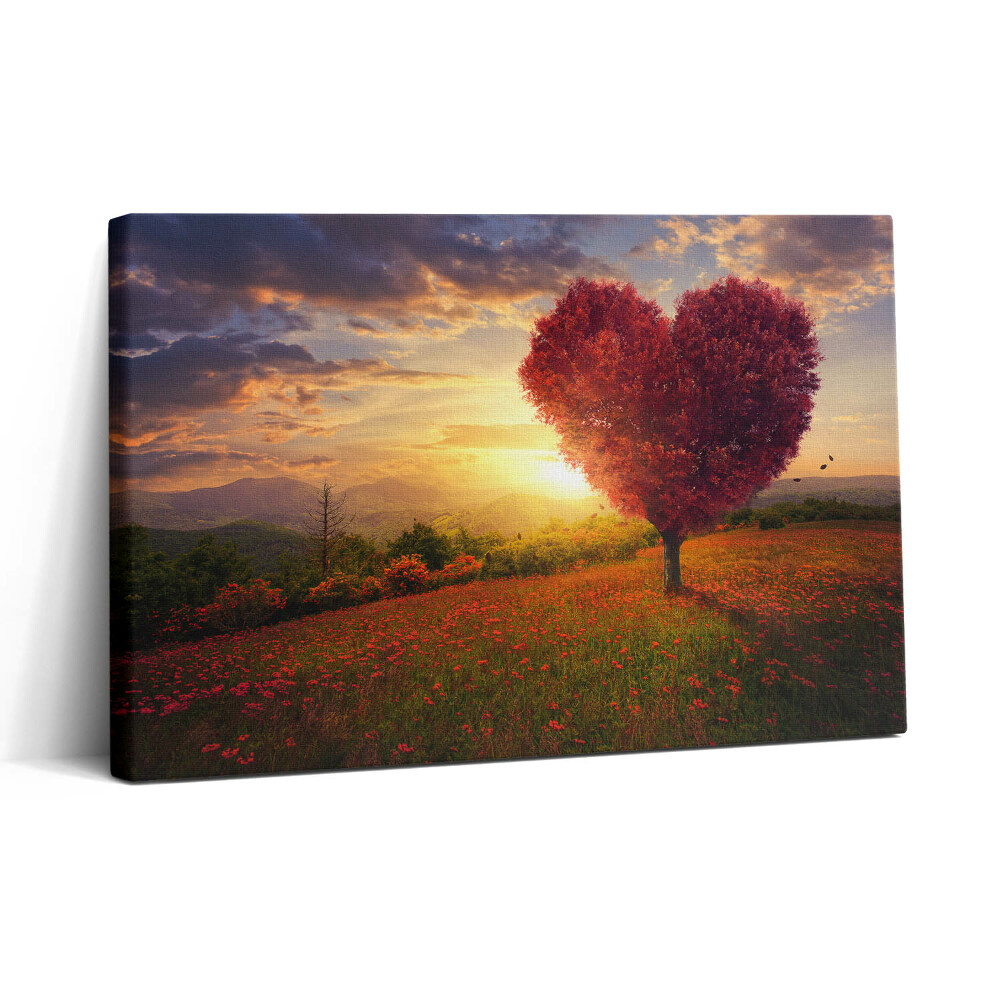 Obraz na plátně 30x20 Strom lásky ve tvaru srdce