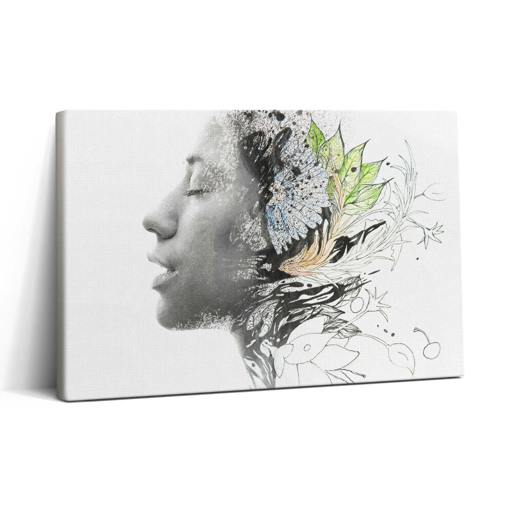 Obraz na plátně 30x20 Abstrakce ženské hlavy