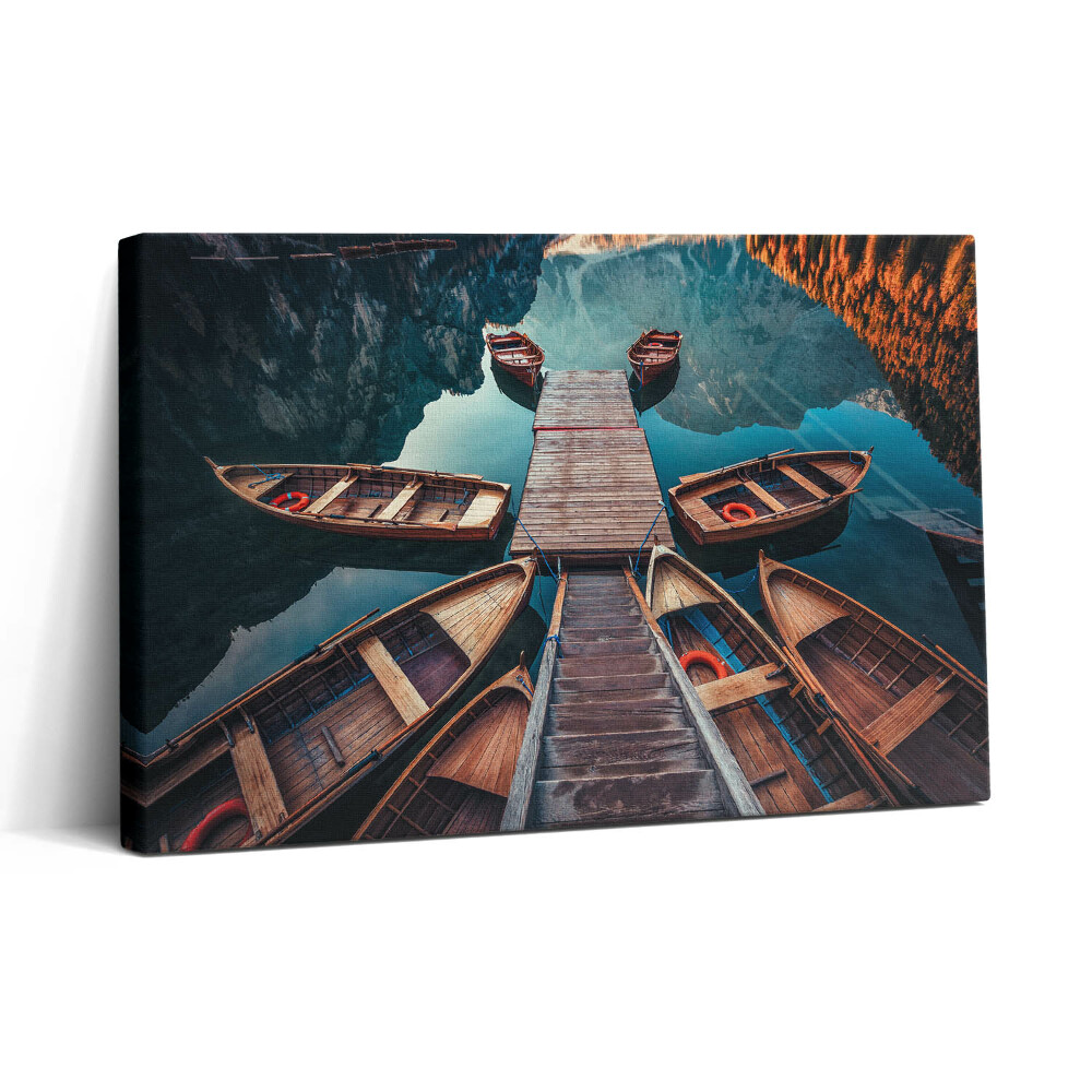 Obraz na plátně 30x20 Molo a Pragser Wildsee