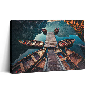 Obraz na plátně 30x20 Molo a Pragser Wildsee