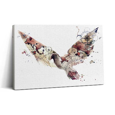 Obraz z fotografie na plátně 30x20 Abstraktní akvarel ptáka