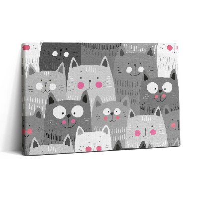 Obraz canvas 30x20 Vzor s kočkami