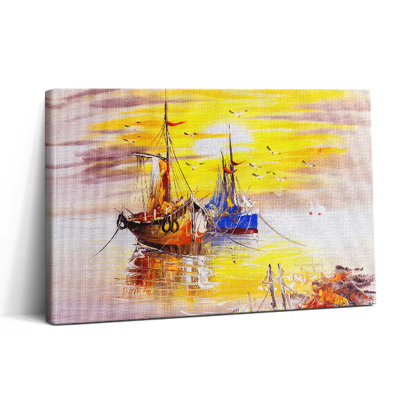 Obraz canvas 30x20 Malované lodě