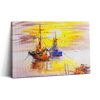 Obraz canvas 30x20 Malované lodě