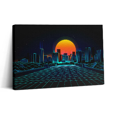 Obraz canvas 30x20 Kyberprostor města