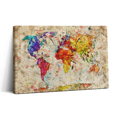 Obraz na plátně 30x20 Barevná mapa světa