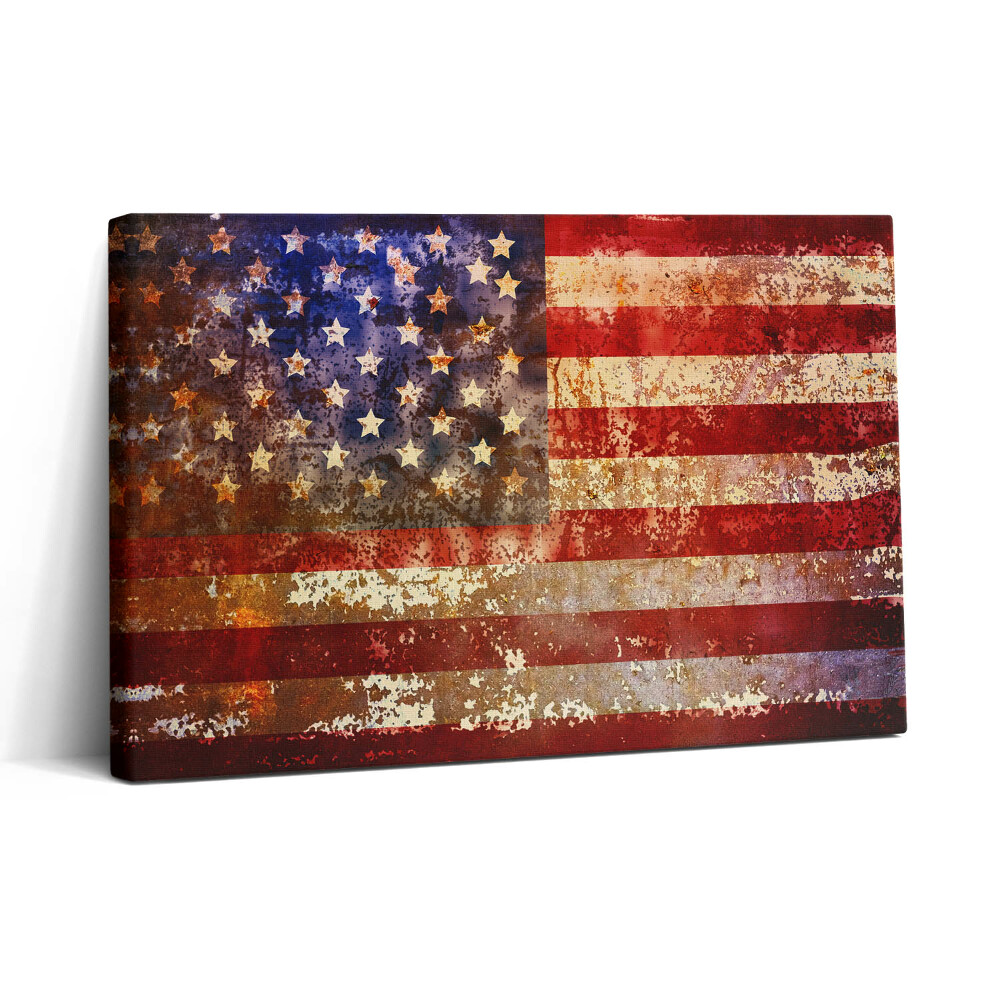 Obraz canvas 30x20 Vlajka USA ve vintage stylu