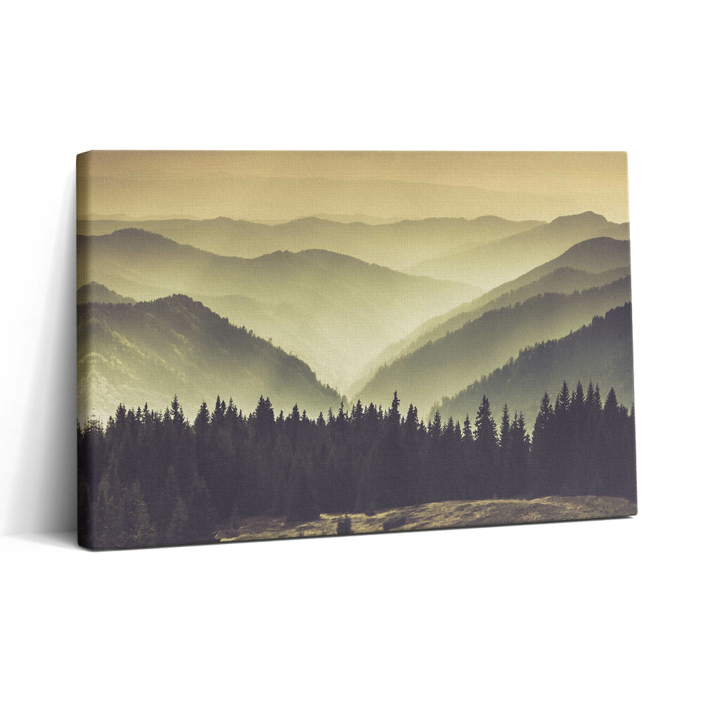 Obraz canvas 30x20 Mlžná horská krajina