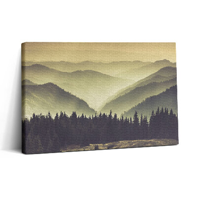 Obraz canvas 30x20 Mlžná horská krajina