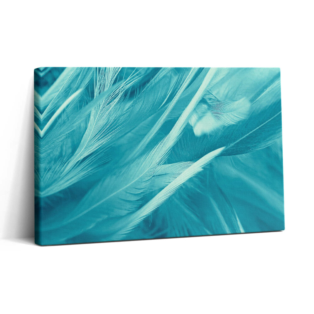 Obraz canvas 30x20 Zelené a tyrkysové vintage pero