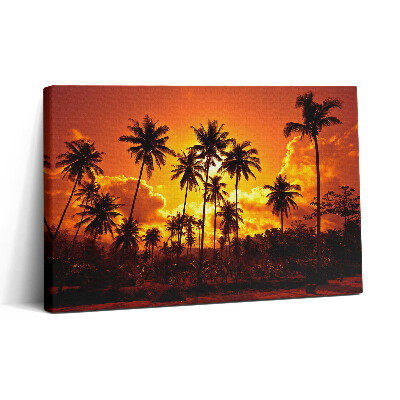 Obraz z fotografie na plátně 30x20 Palmy Thajsko Pláž Klong Prao