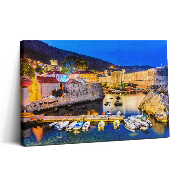Obraz canvas 30x20 Starý městský záliv v noci