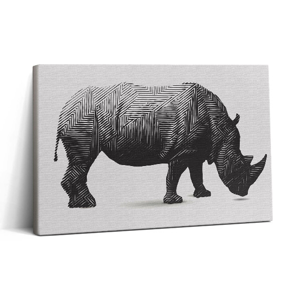 Obraz canvas 30x20 Umělecká linie nosorožců