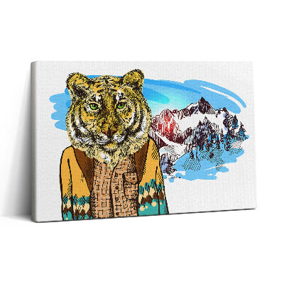 Obraz canvas 30x20 Tygr ve svetru