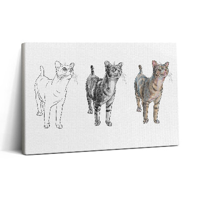Obraz canvas 30x20 Ilustrace roztomilé zvědavé kočky