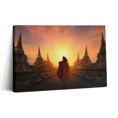Obraz canvas 30x20 Chrám a putující mnich