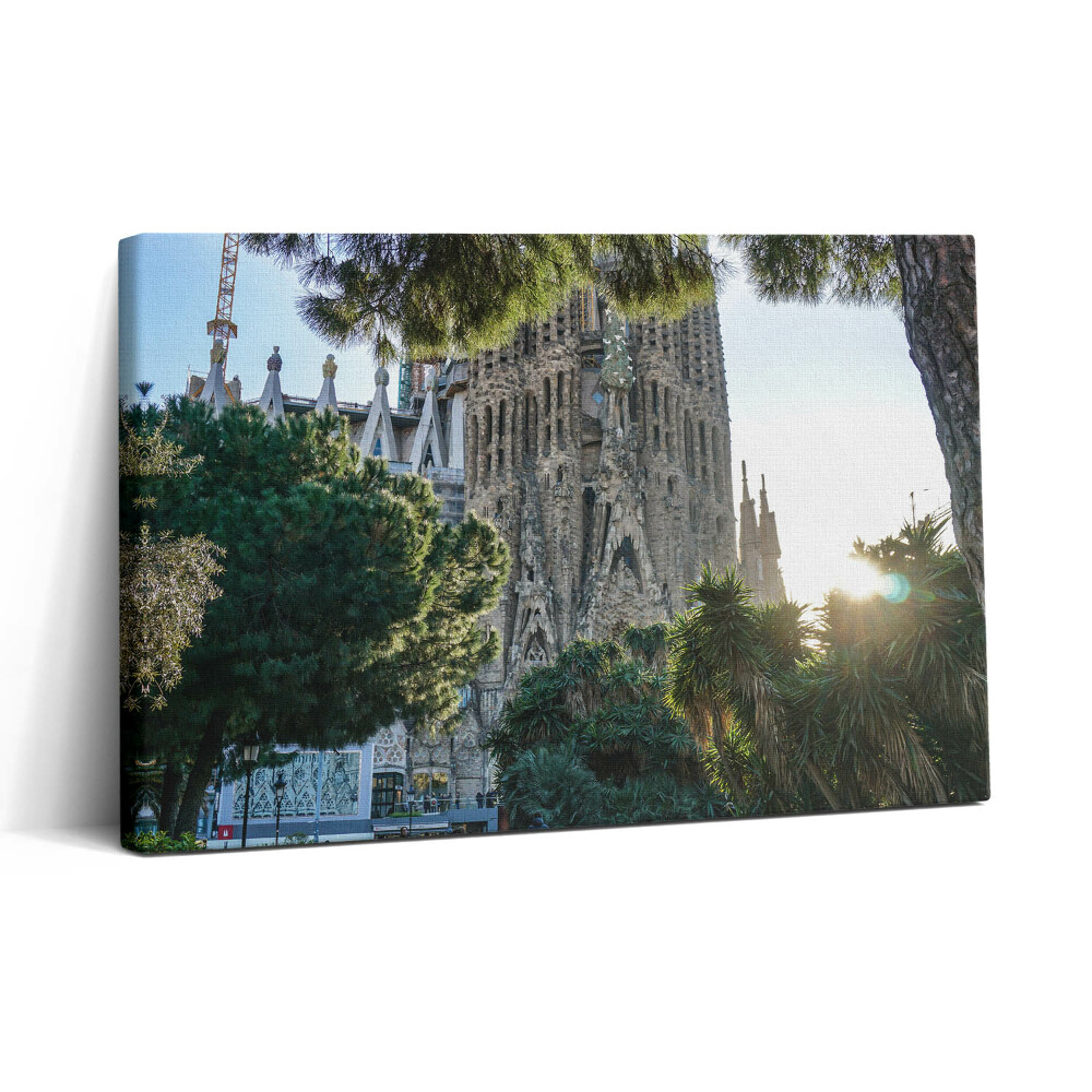 Obraz z fotografie na plátně 30x20 Park Sagrada Familia v Barceloně