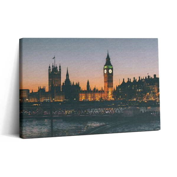 Obraz z fotografie na plátně 30x20 Tower Bridge Big Ben v Londýně