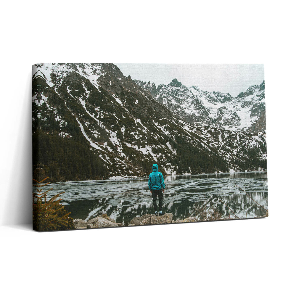 Obraz canvas 30x20 Jezero Morskie Oko v zimě