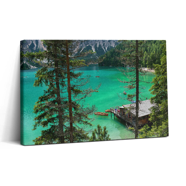 Obraz canvas 30x20 Dřevěná kánoe na vodě