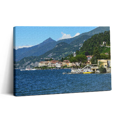 Obraz canvas 30x20 Hornatá krajina jezera Lago di Garda