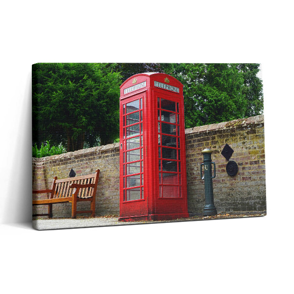 Obraz canvas 30x20 Červená telefonní budka