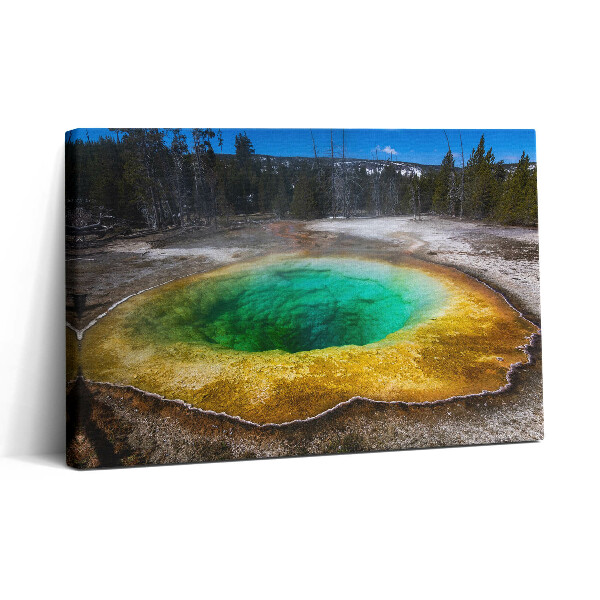 Obraz canvas 30x20 Horké prameny v Yellowstonu
